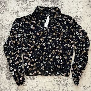 Sanctuary black floral blouse